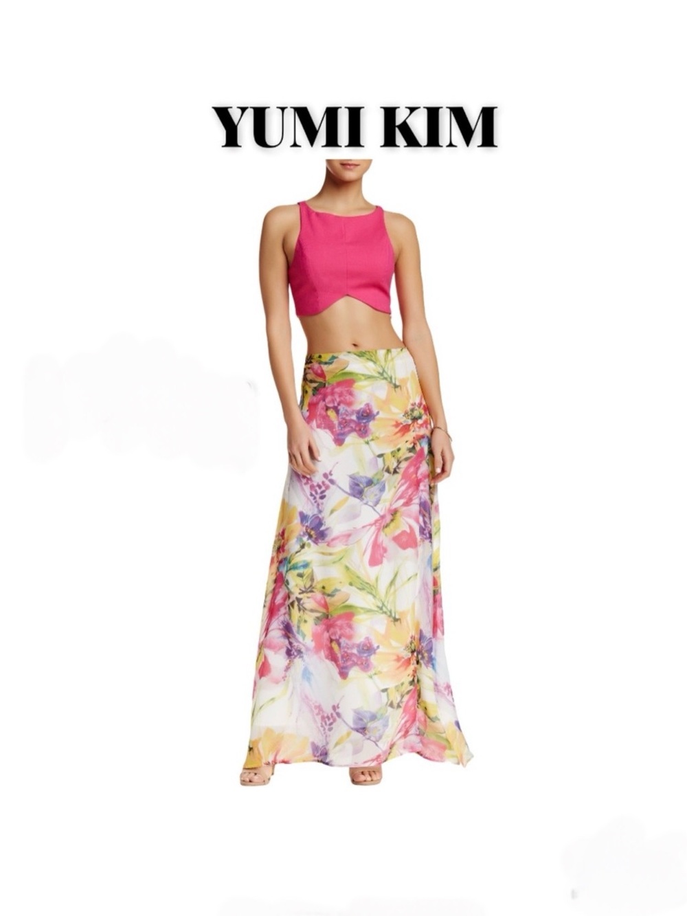 NWOT YUMI KIM “Ariel” 💯% Silk Floral Maxi Skirt, Size XS